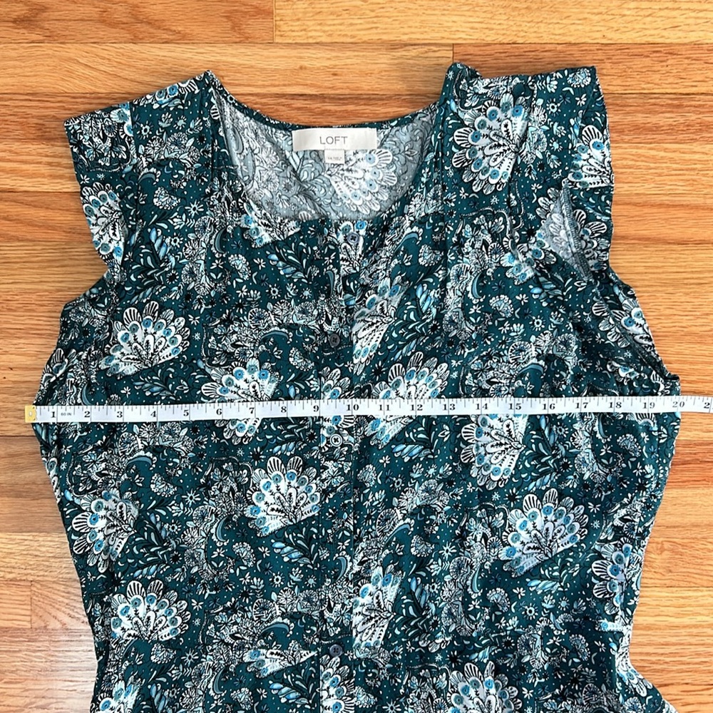 Loft Flutter Button Down Dress - image 4